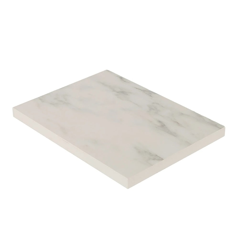 White Marble Solid Laminate Worktop Sample - 200mm X 150mm X 12mm 